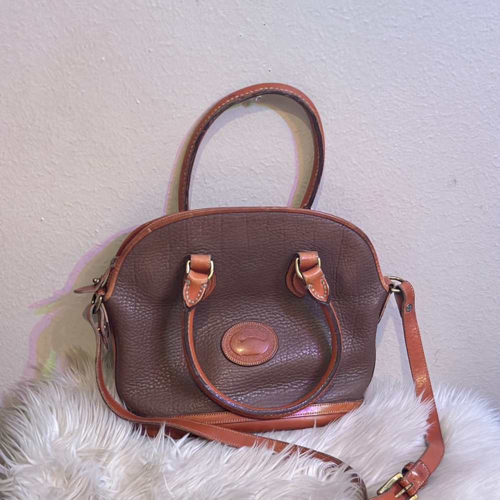 Dooney and Burke Elegant Brown Leather Handbag.